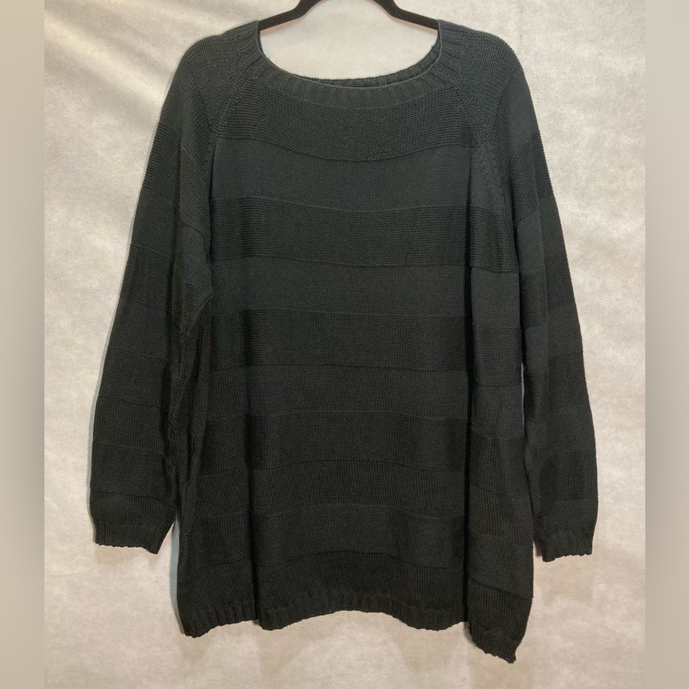 Matthildur Cotton Baby Alpaca Black Striped Knit Sweater